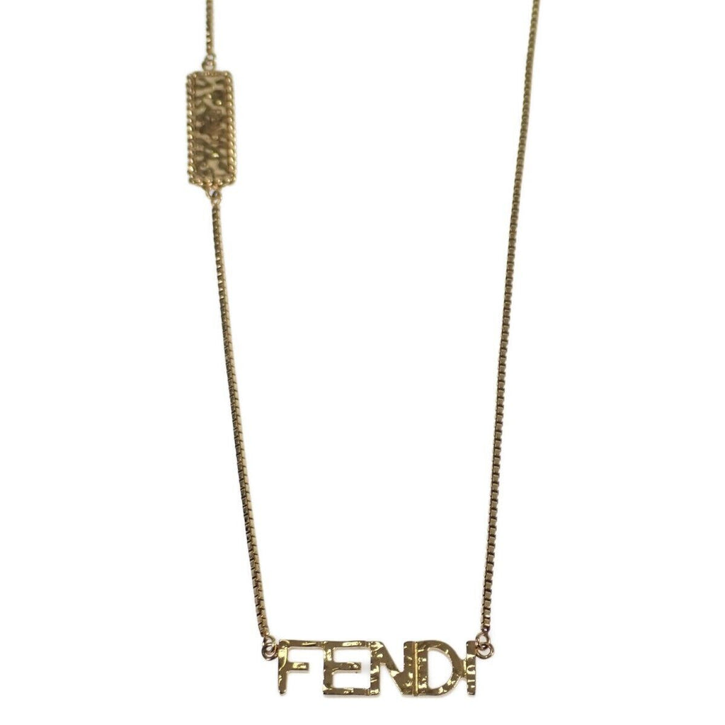 18K Fendi Script Necklace