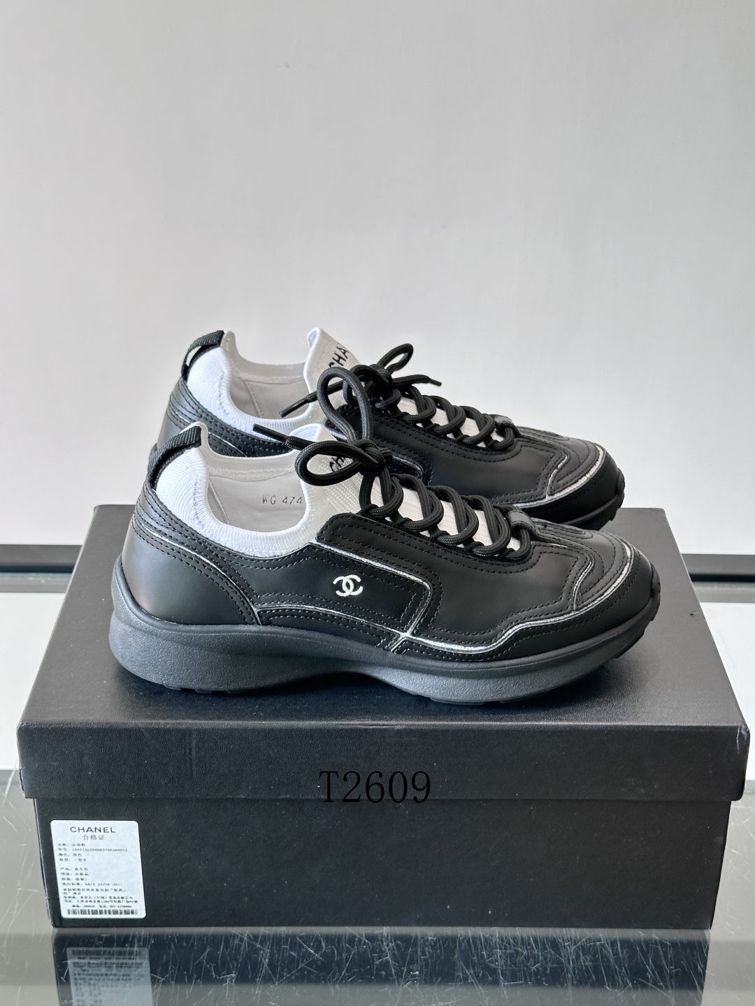 Chanel Black Low-Top Sneakers
