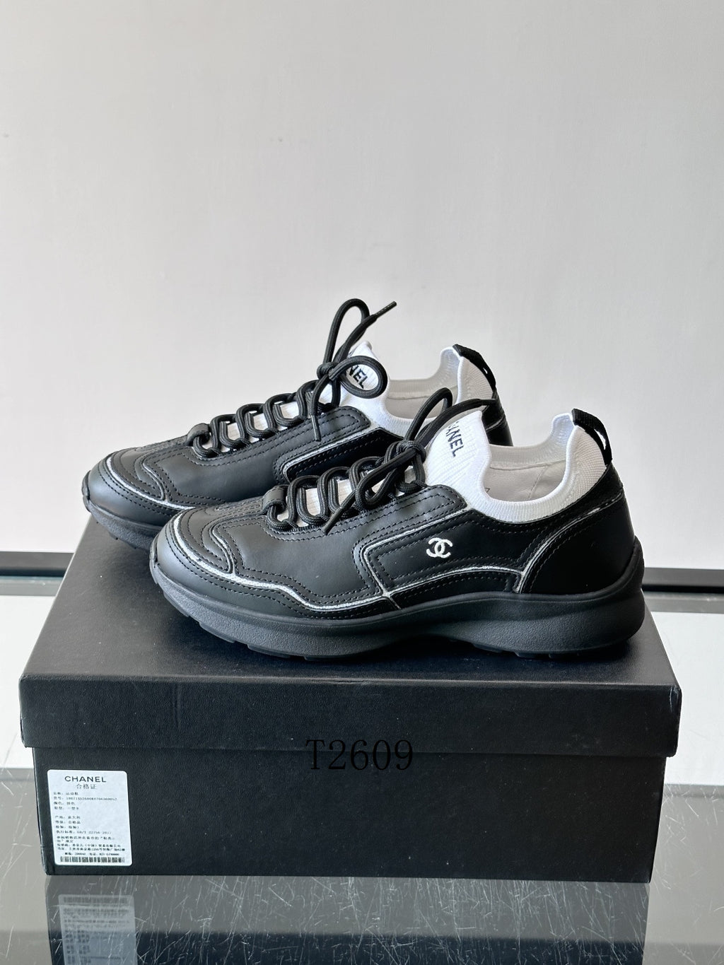 Chanel Black Low-Top Sneakers