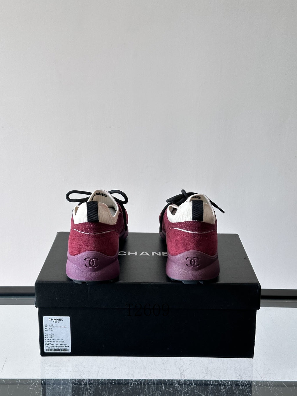 Chanel Red Low-Top Sneakers