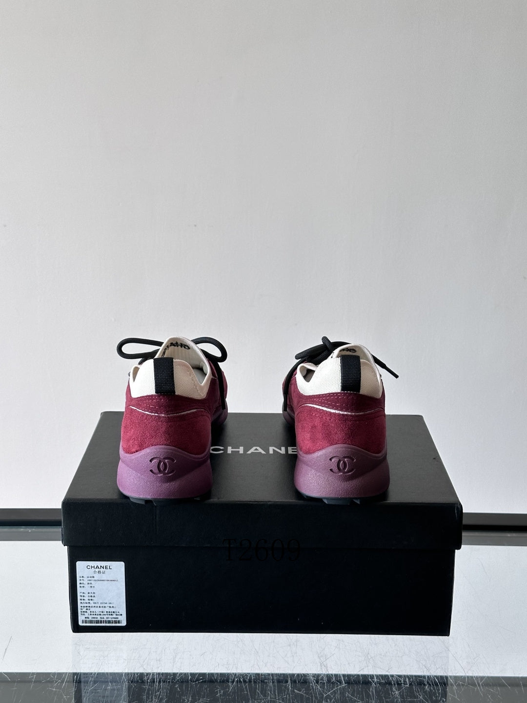 Chanel Red Low-Top Sneakers