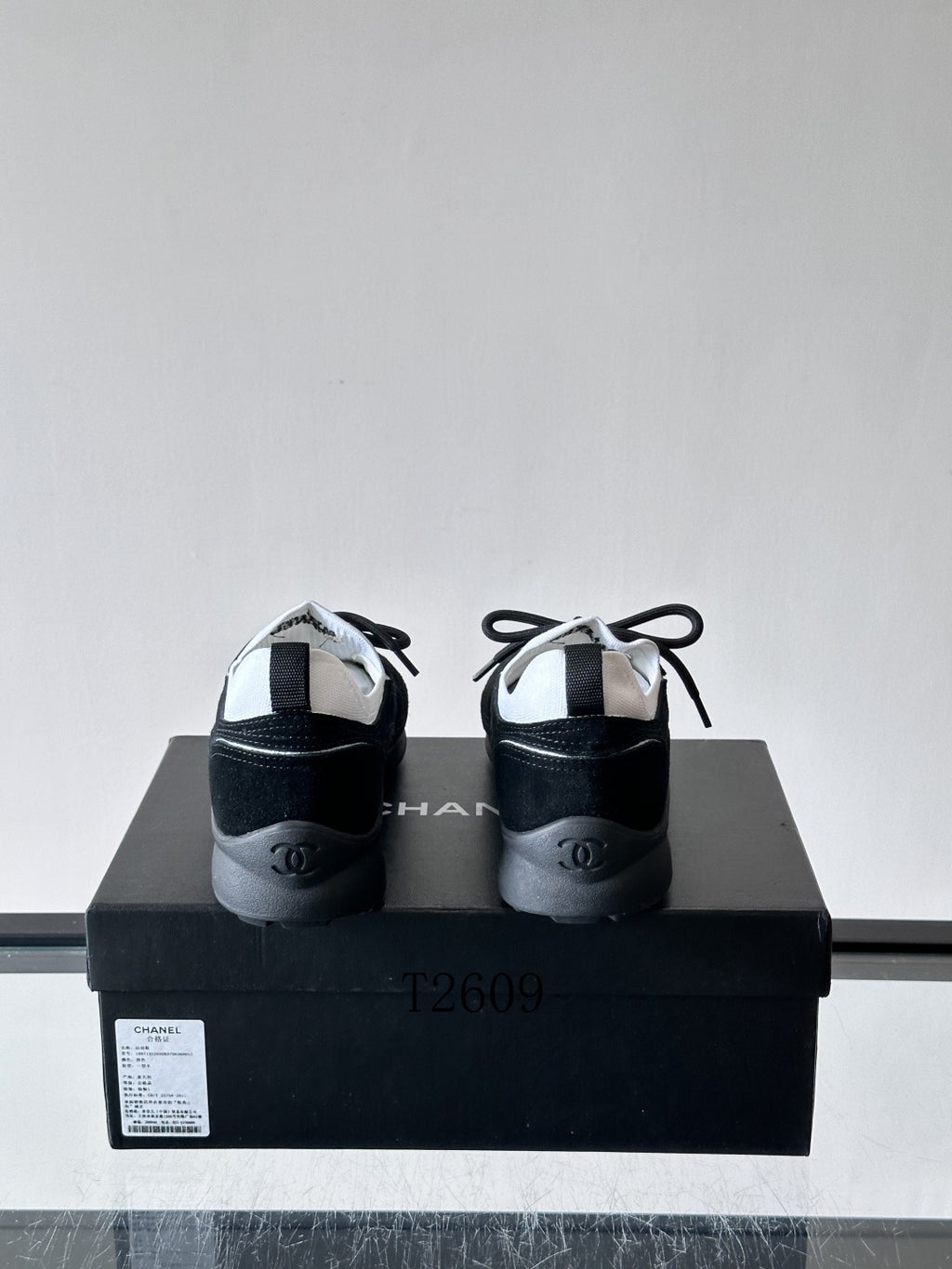 Chanel Black and White Low-Top Sneakers