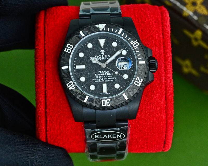 Rolex Submariner Date Blaken Custom – Black DLC with Forged Carbon Bezel