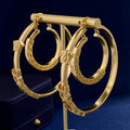 Versace Medusa Greca Double Hoop Earrings in Gold